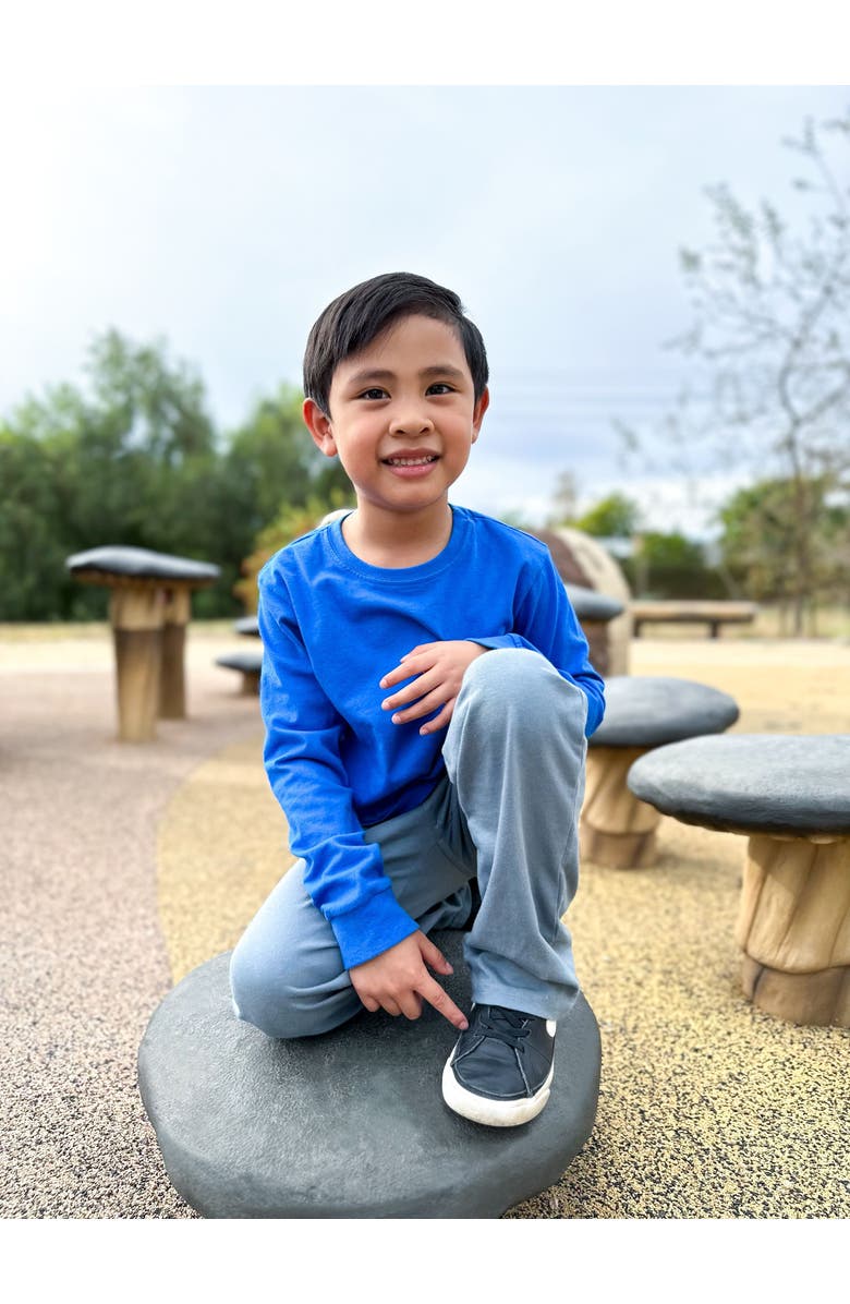 CITY THREADS Long Sleeve Soft Cotton Jersey T-Shirt - Made in USA, Alternate, color, Black