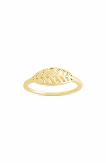Sterling Forever Tyla Textured Signet Ring