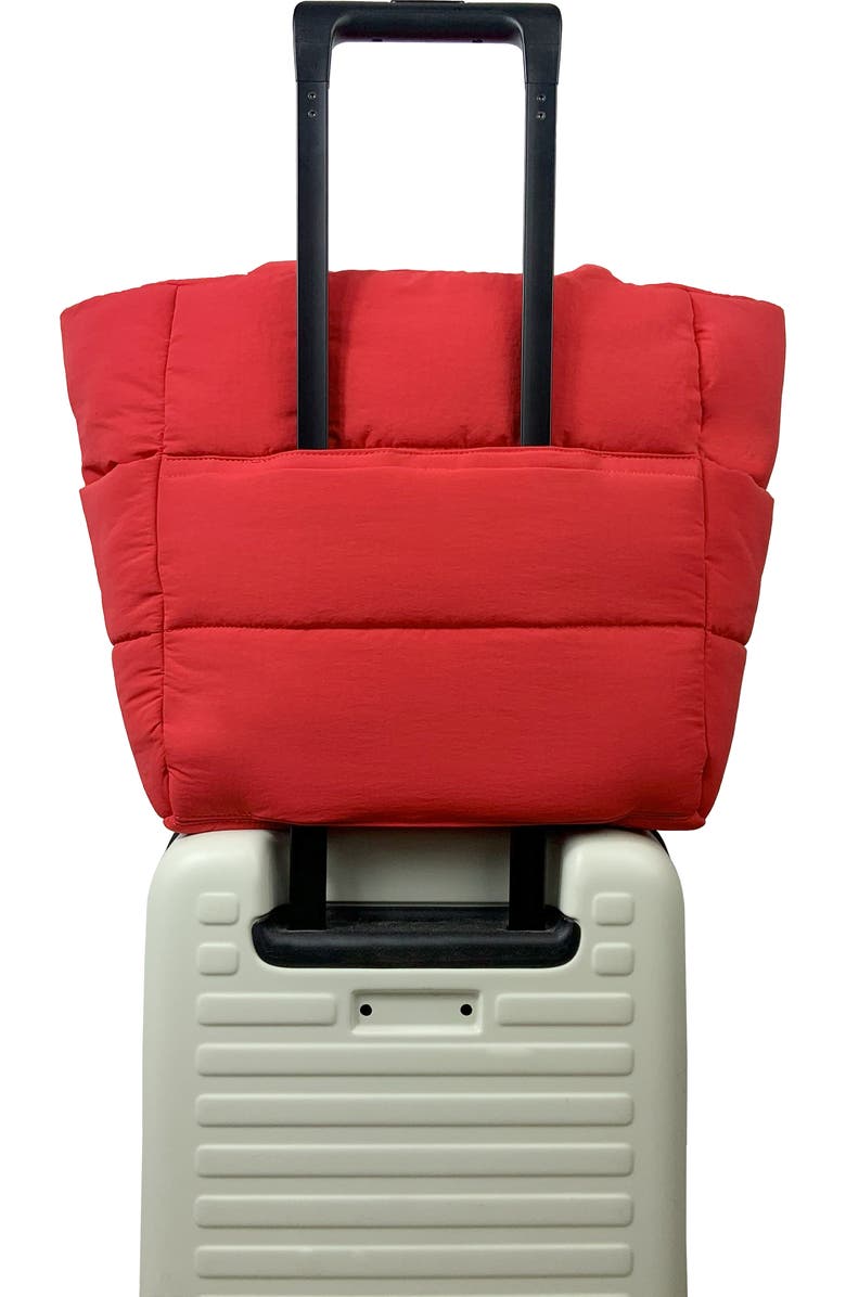 Thacker Quinn Quilted Nylon Tote Bag, Alternate, color, Apple