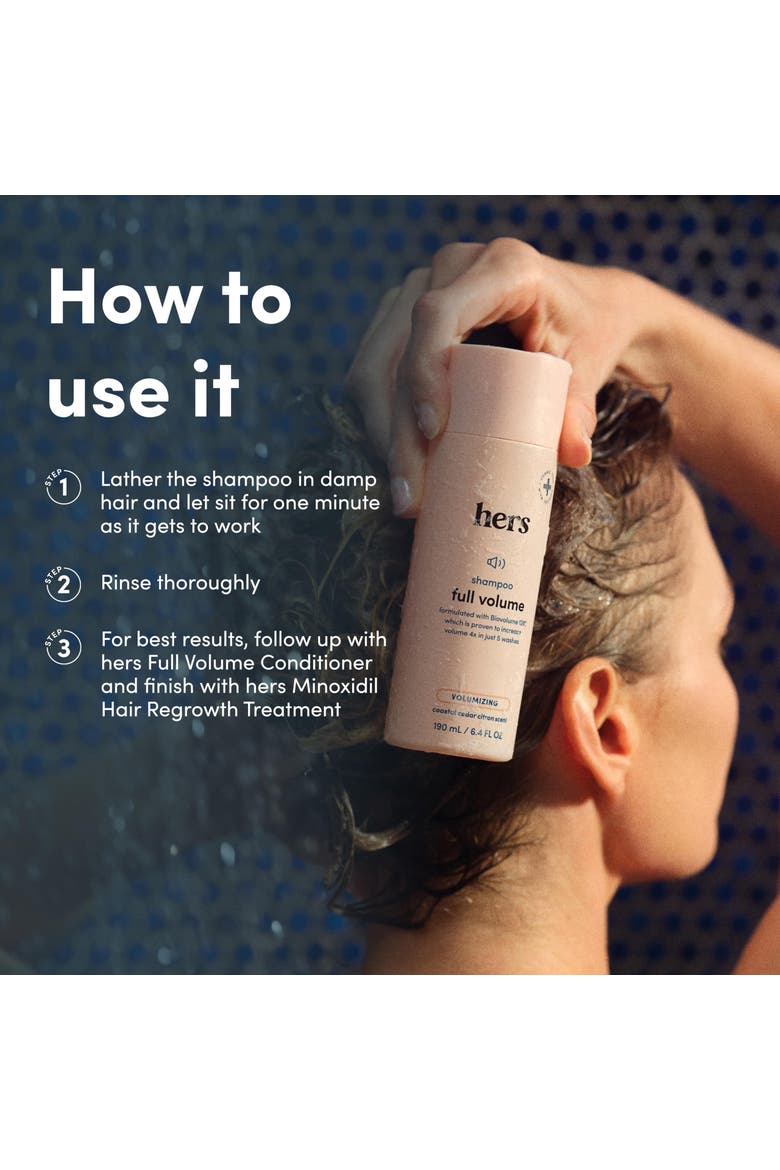 Full Volume Shampoo Volumizing, Shine Enhancing, Soft Cedar & Citron Formula, Alternate, color, Beige