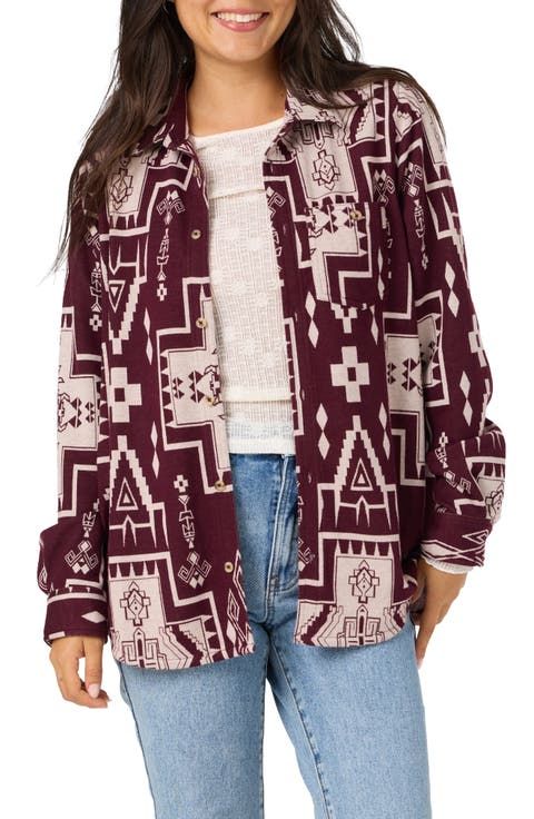 Jorgina Plaid Long Sleeve Knit Top