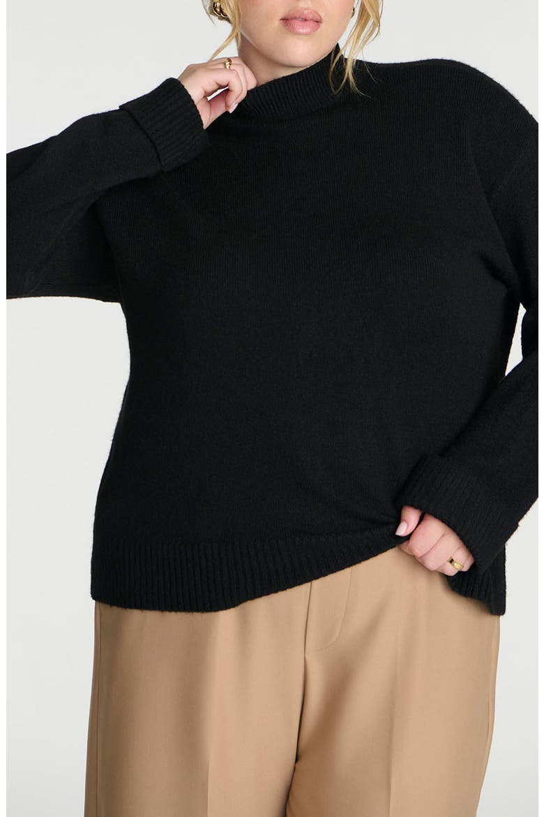 Mock Neck Sweater, Alternate, color, BLACK ONYX