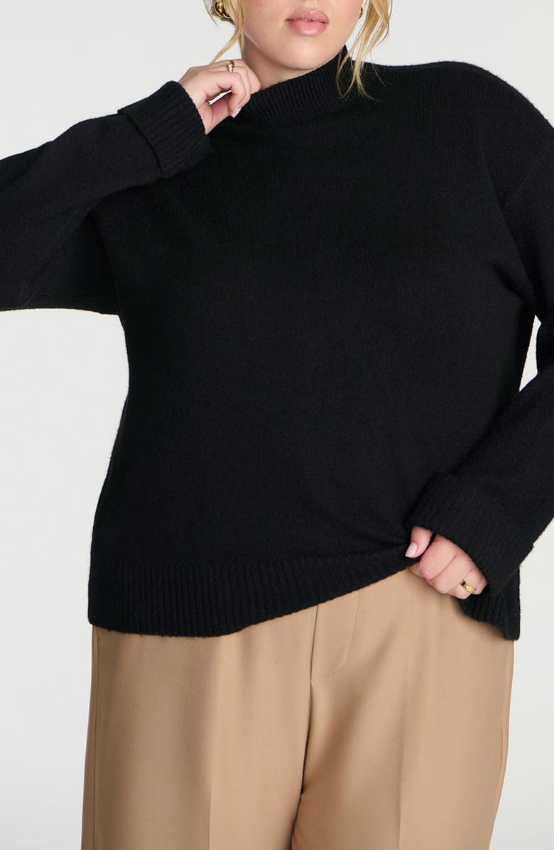 ELOQUII Mock Neck Sweater, Alternate, color, 