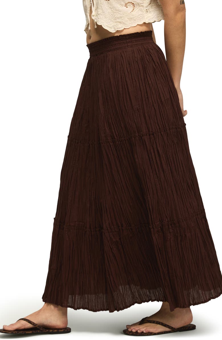 Lucky Brand Broomstick Maxi Skirt, Alternate, color, Chicory Coffee