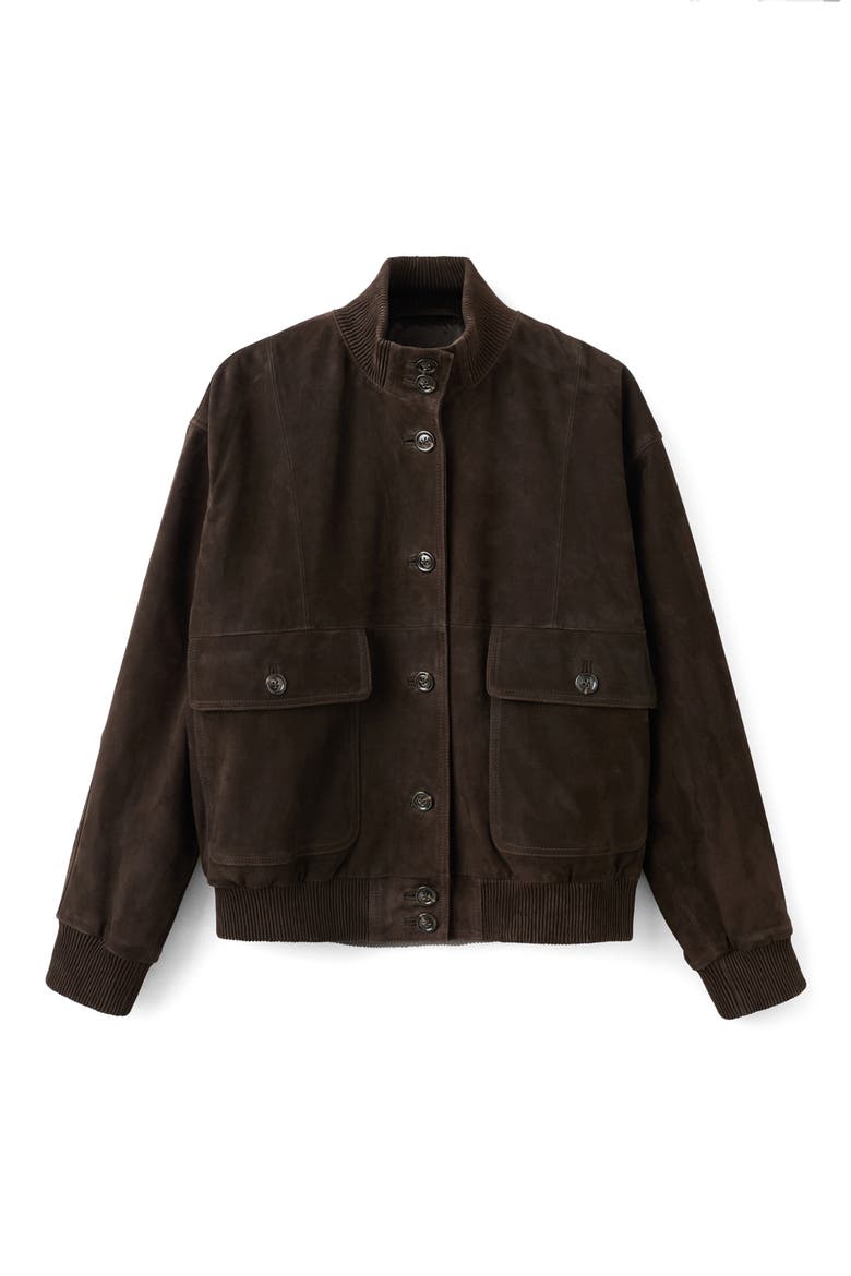Suede Jacket, Main, color, BROWN