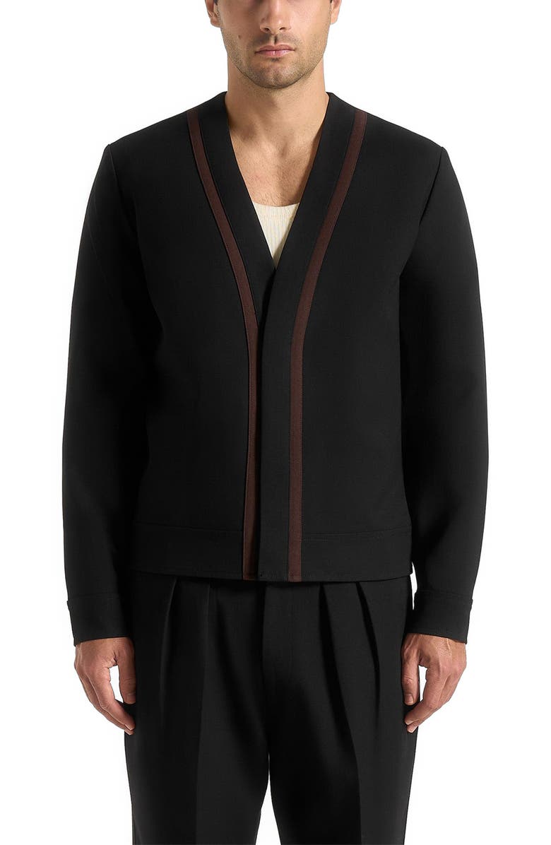 Manière De Voir Alain Tailored Cardigan With Contrast Placket, Main, color, 