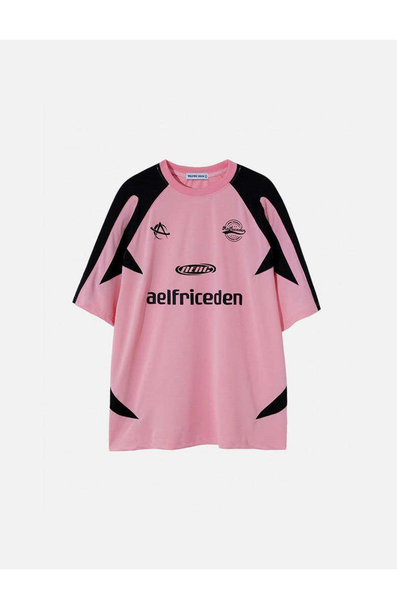 AELFRIC EDEN Color Block Soccer Jersey, Main, color, Pink