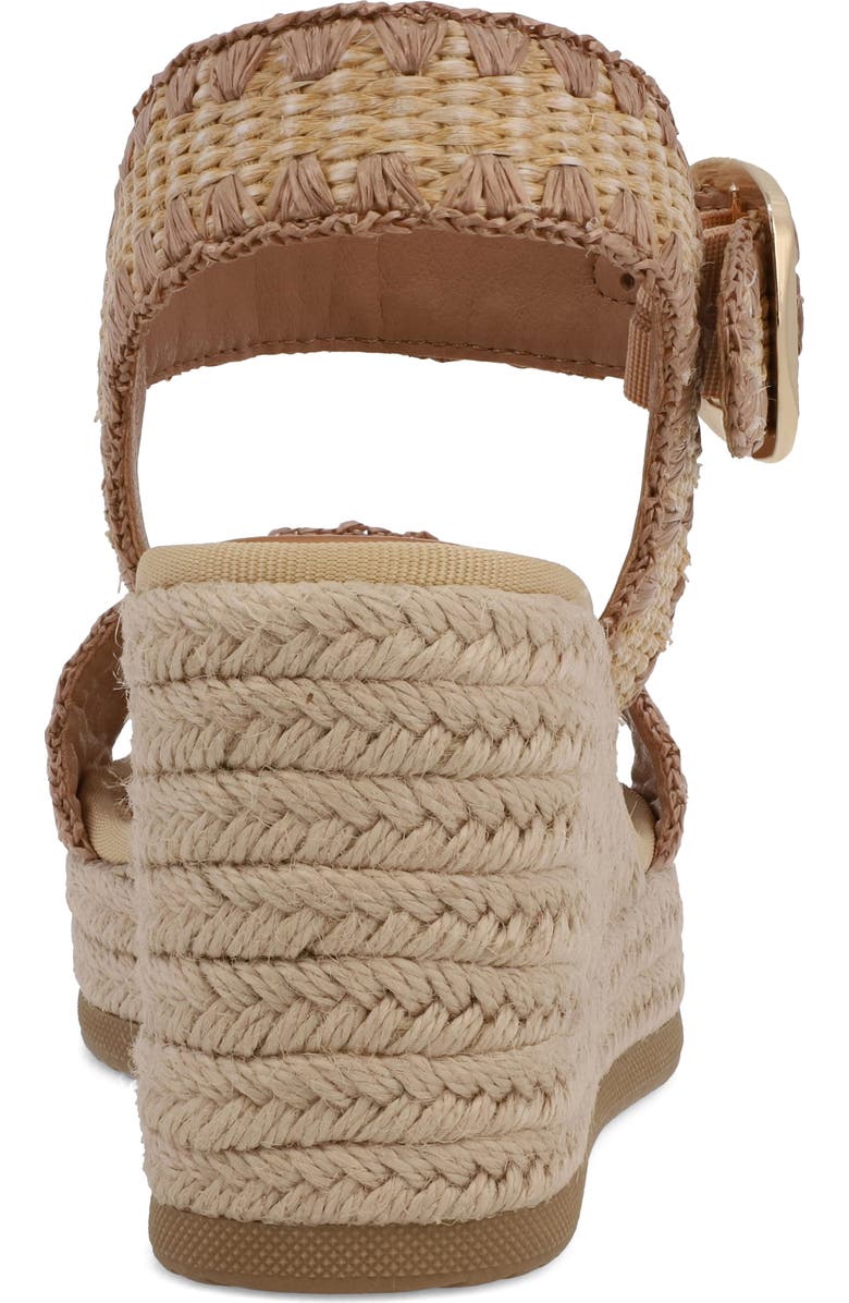 MIA Beverlee Platform Wedge Sandal, Alternate, color, Natural/ Cognac
