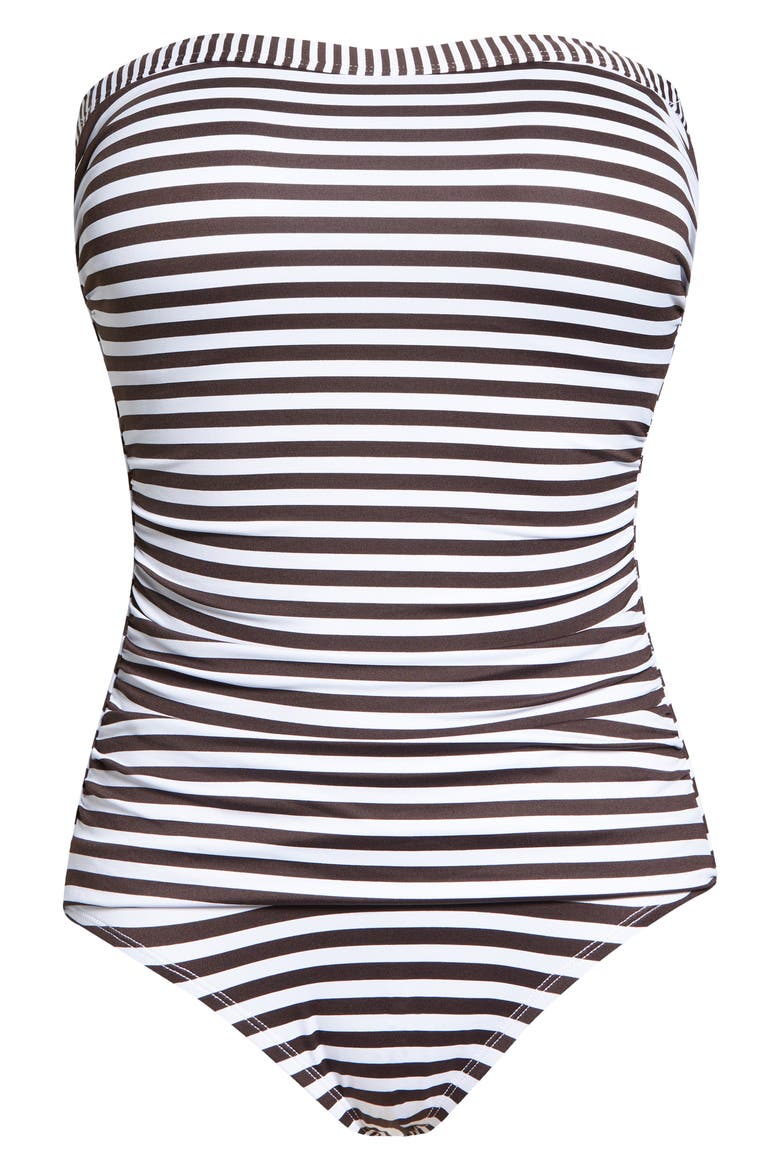 Breaker Bay Stripe One-Piece Swimsuit, Alternate, color, DOUBLE CHOCOLATE