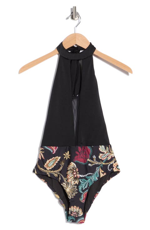 High Neck One-Piece Swimsuit
