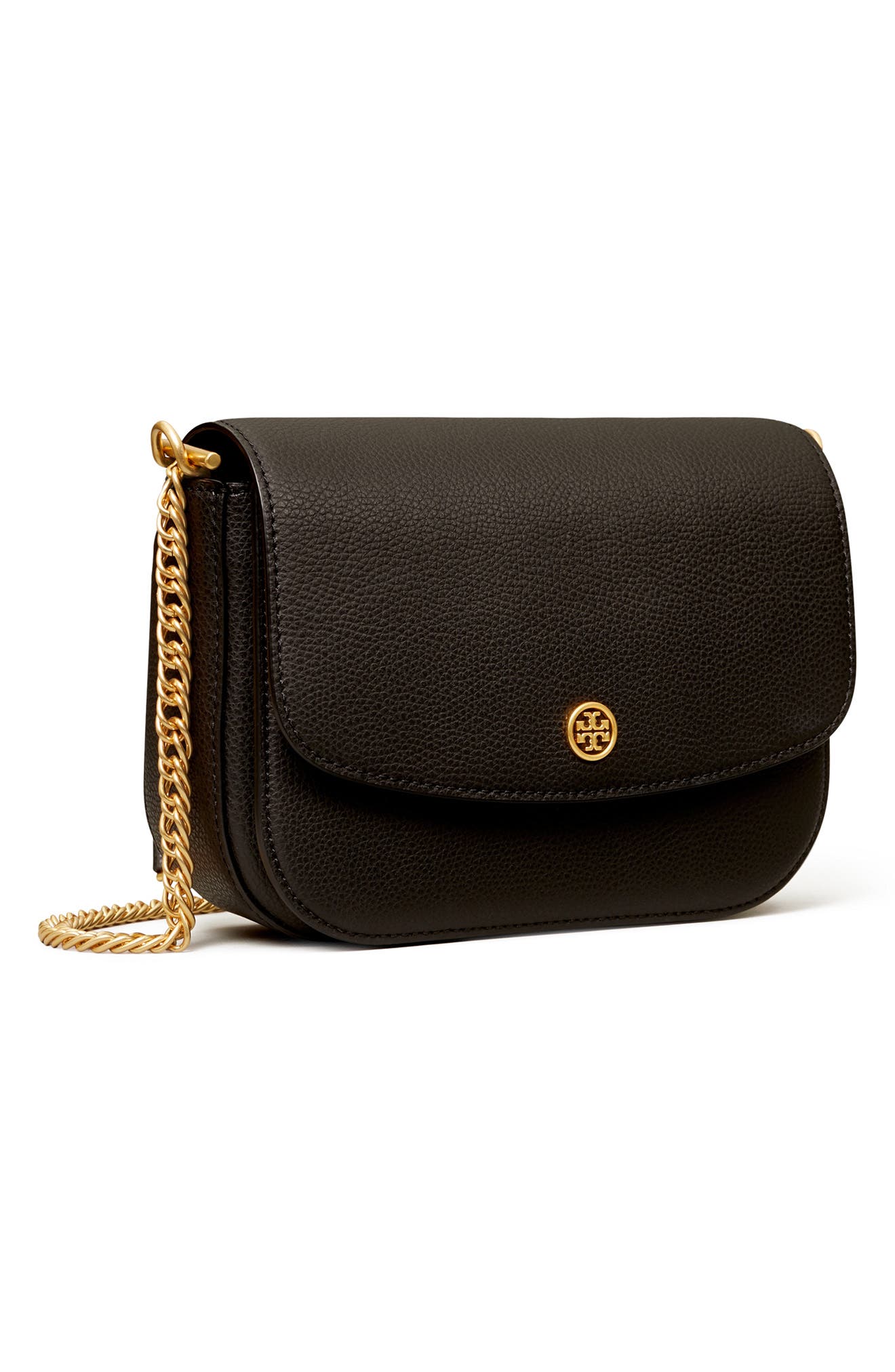 Tory Burch Robinson Pebble Leather Shoulder Bag, Alternate, color, 