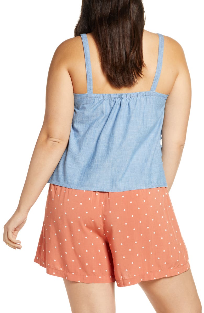 Madewell Side Button Chambray Camisole, Alternate, color,