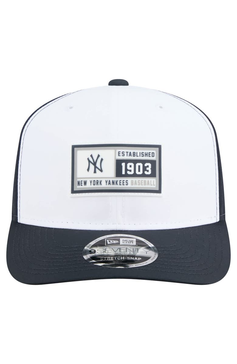 New Era Men's New Era White/Navy New York Yankees Established Patch 9SEVENTY Adjustable Hat, Alternate, color, White