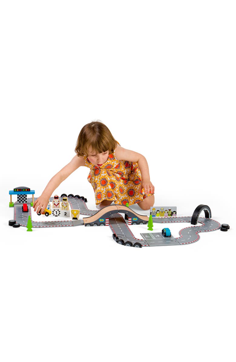 Bigjigs Rail Roadway Race Day, Alternate, color,