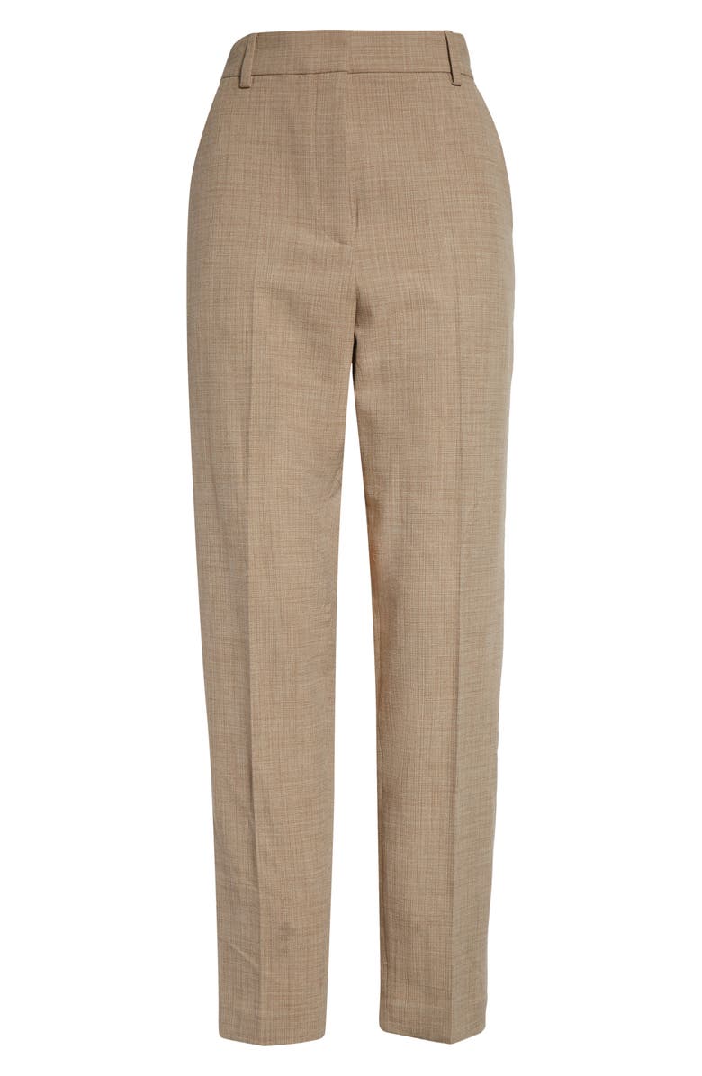 ST. JOHN Heathered Stretch Suiting Ankle Pants, Alternate, color, Acorn/ Haze Gray Multi