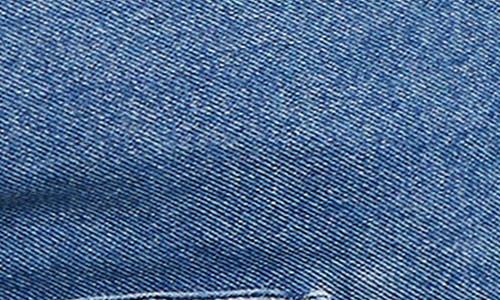 SAM EDELMAN SAM EDELMAN MESA HIGH-PILE FLEECE COLLAR ZIP-UP CROP DENIM MOTO JACKET