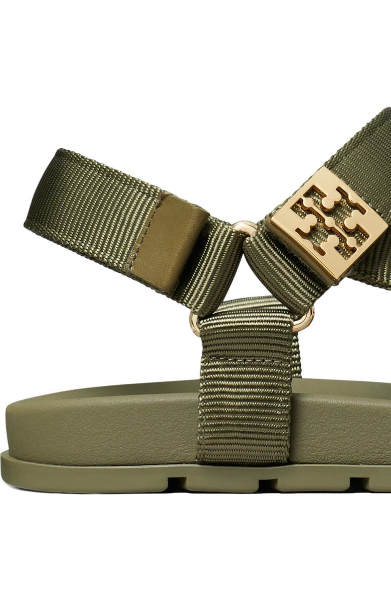 Tory Burch Mellow Trail Sandal, Alternate, color, Deep Olive / Gold