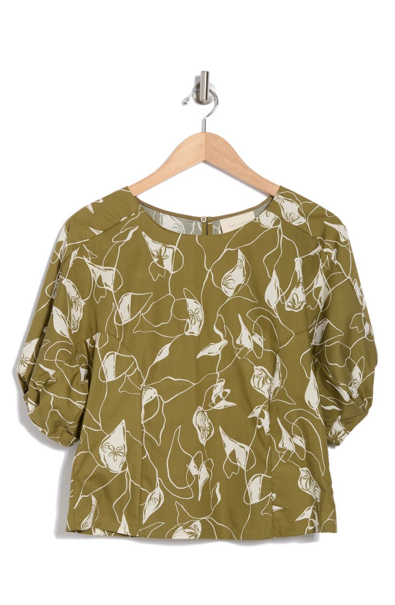 MELLODAY Oversize Short Sleeve Poplin Top, Alternate, color,