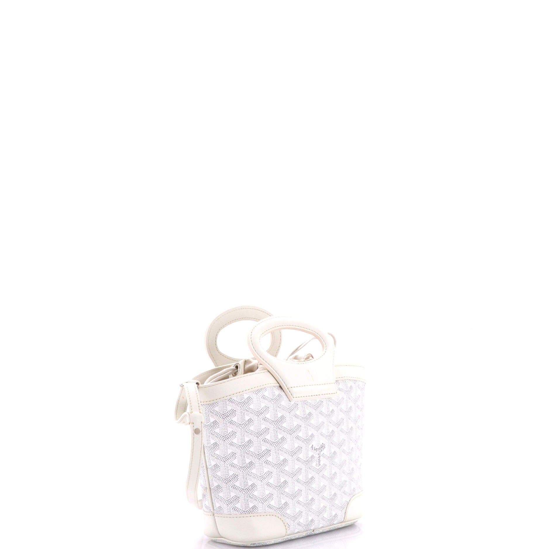 Pre-Owned Goyard Beluga Bag Coated Canvas Mini, Alternate, color, White