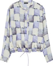 Emporio Armani Check Satin Top