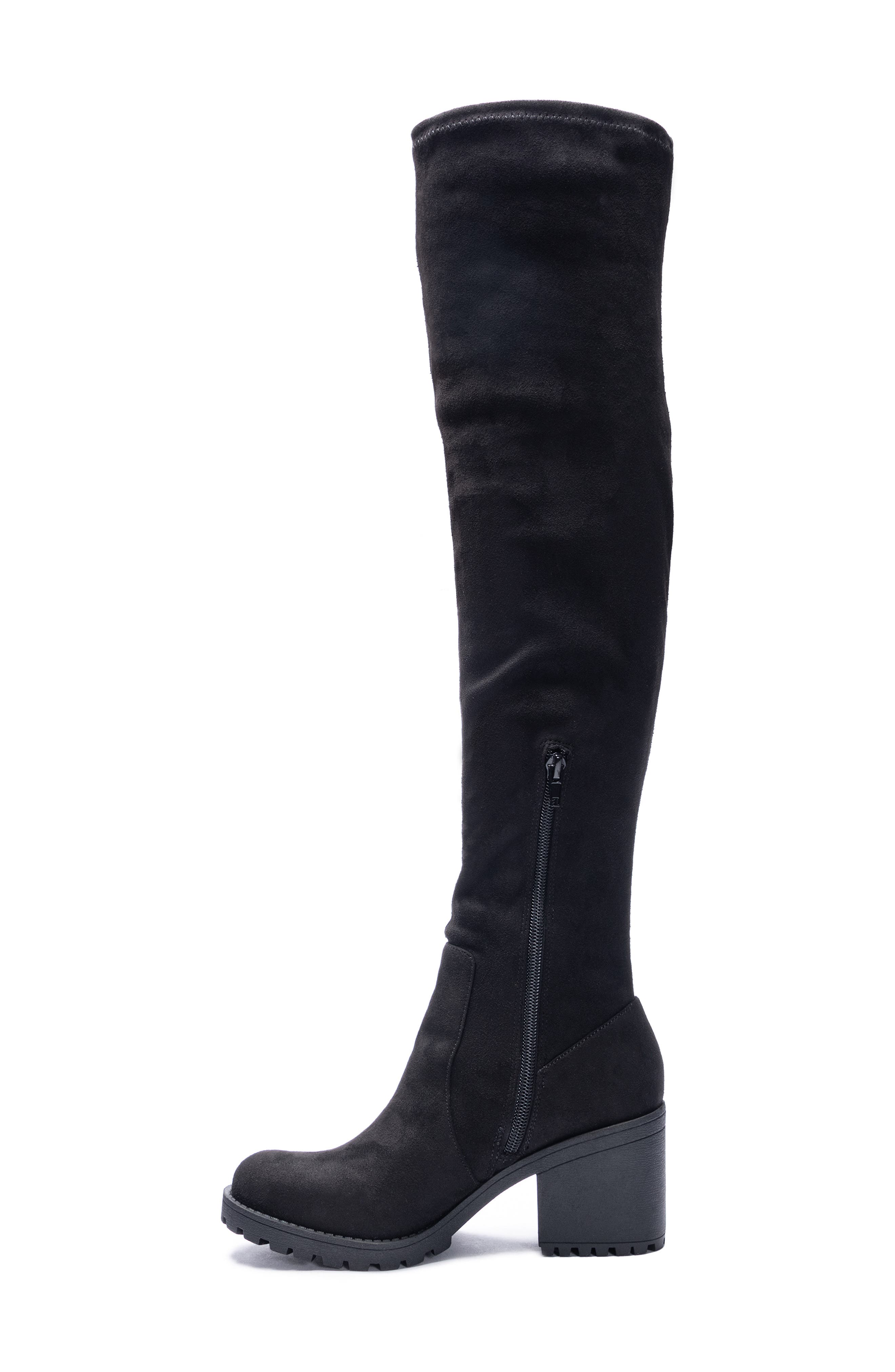 Dirty Laundry Linzy Over the Knee Boot, Alternate, color, Black Suedette