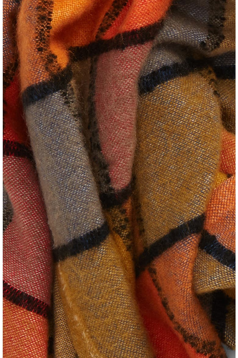 Emmy Plaid Scarf, Alternate, color, ENAMEL RED