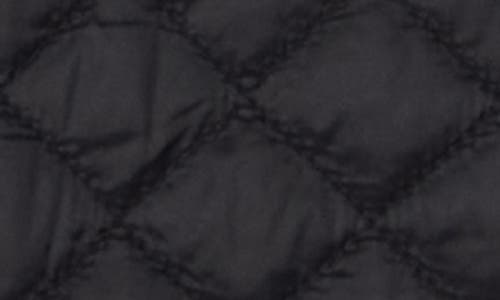 Eileen Fisher Classic Collar Diamond Quilted Jacket In Black