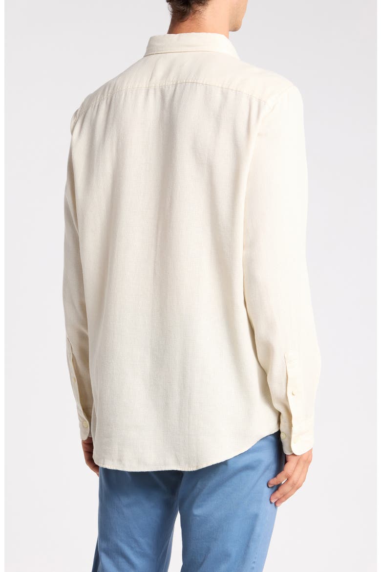 Long Sleeve Dobby Texture Button-Up Shirt, Alternate, color, BIRCH