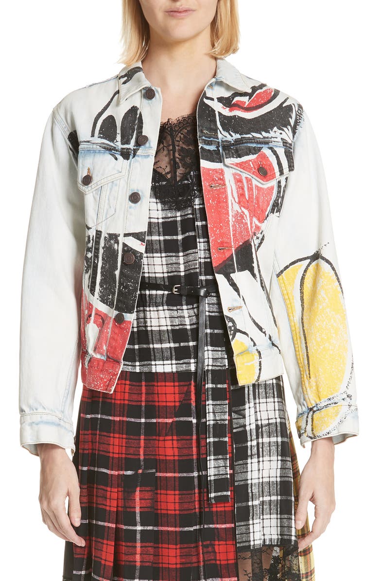 Marc Jacobs Mickey Denim Jacket, Main, color, 