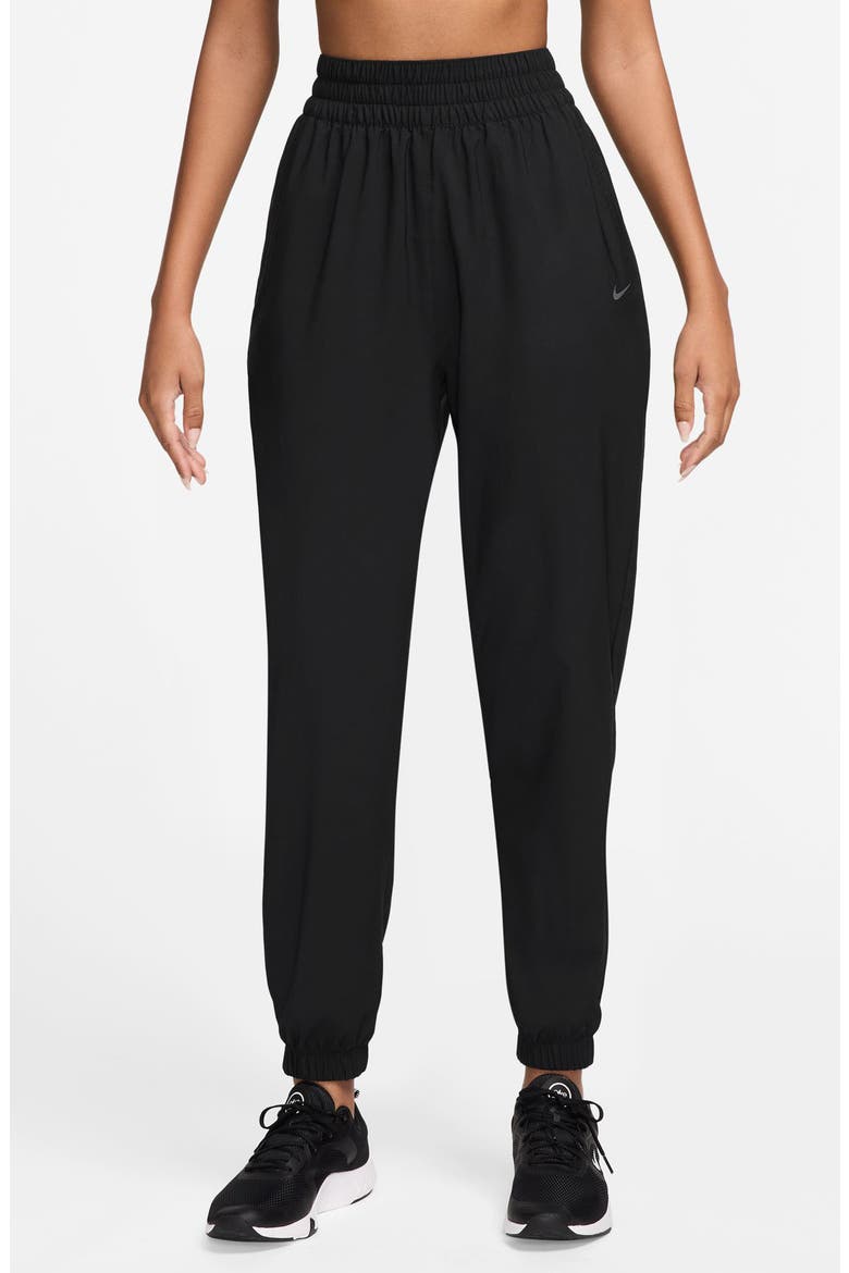 One Dri-FIT High-Waisted 7/8 Joggers, Main, color, 010 BLACK/BLACK