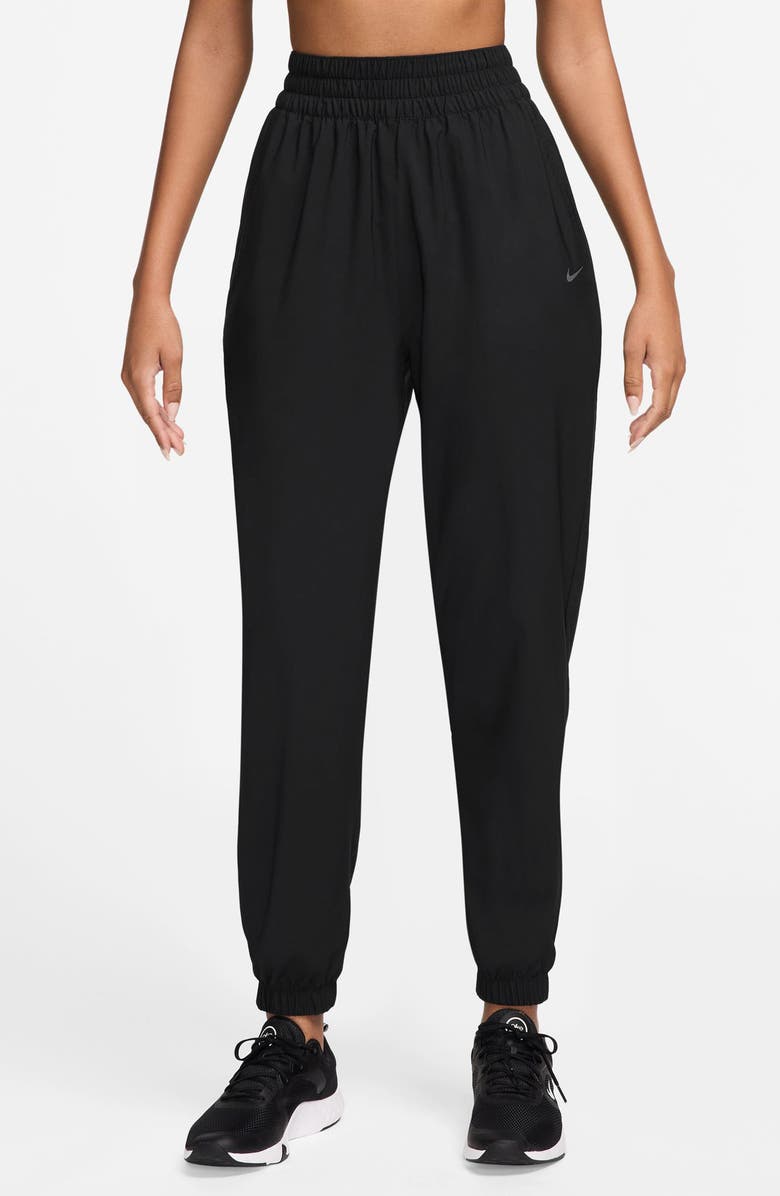 Nike One Dri-FIT High-Waisted 7/8 Joggers, Main, color, 010 Black/Black