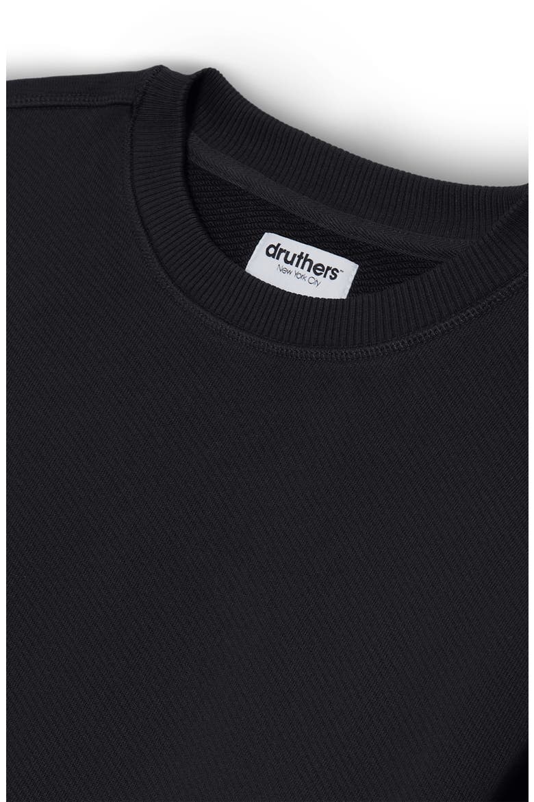 Organic Cotton 685 GSM French Terry Crewneck Sweatshirt, Alternate, color, Caviar