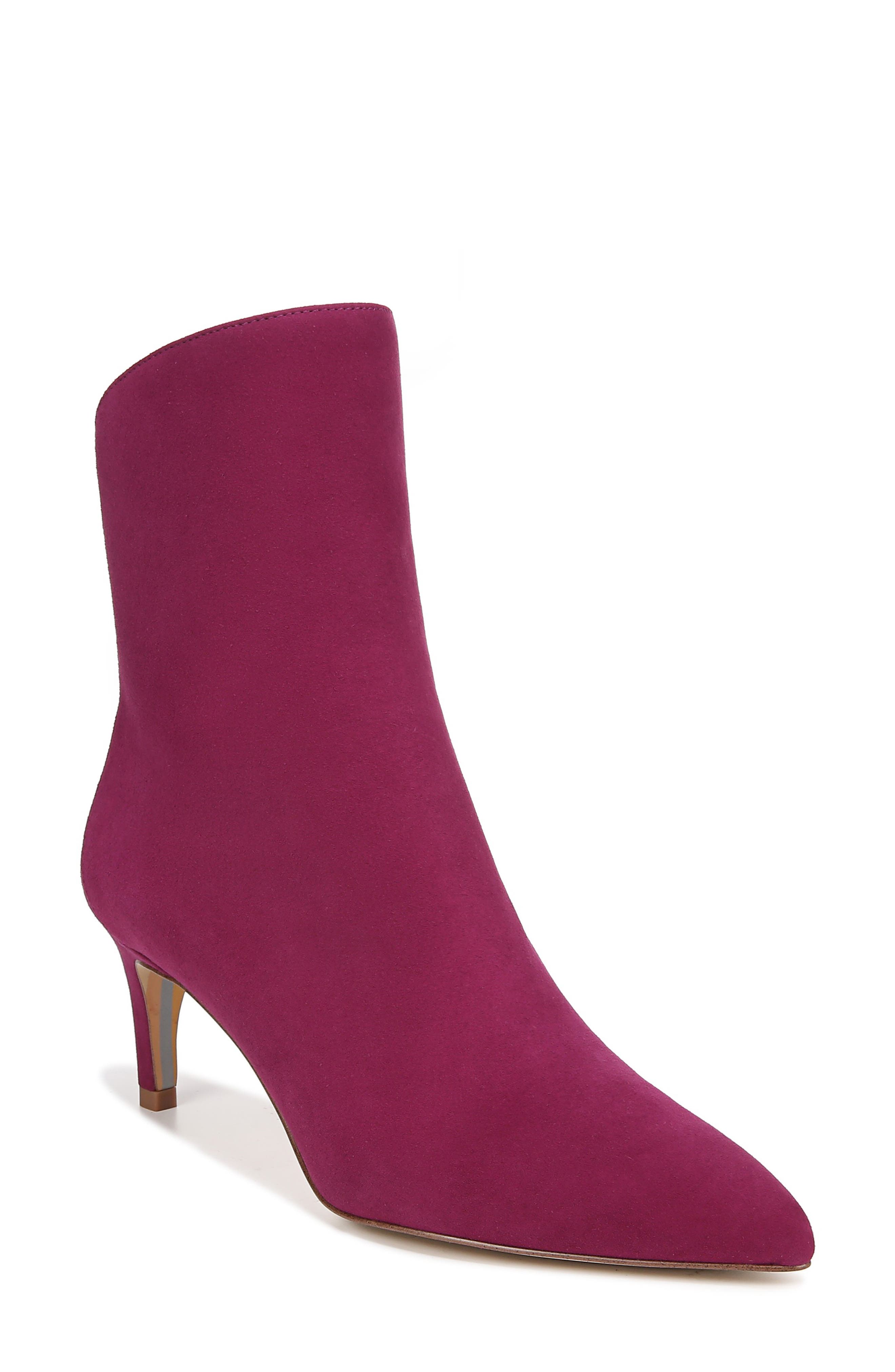 Usha Pointed Toe Bootie, Main, color, DARK ORCHID
