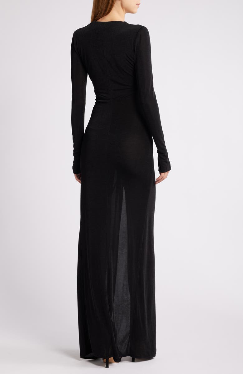 Katie May Kiera Twisted Long Sleeve Gown, Alternate, color,