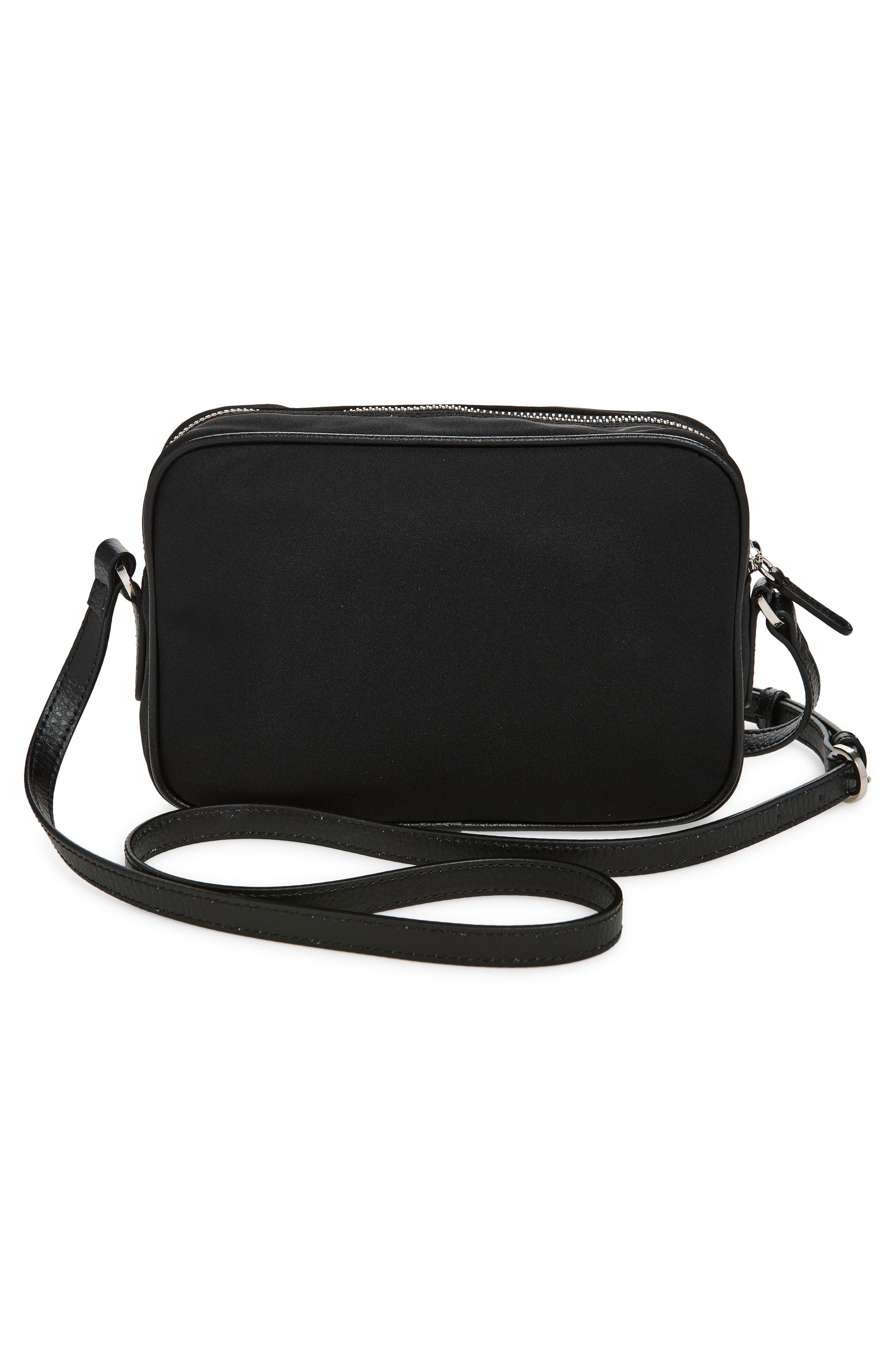 Stella McCartney Dartmoor Nylon Crossbody Bag, Alternate, color, Ultra Black