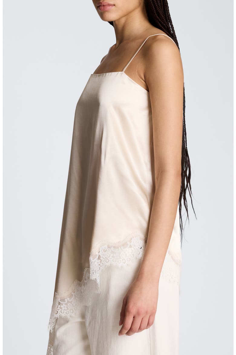 Asymmetric Hem Satin Camisole, Alternate, color, OYSTER