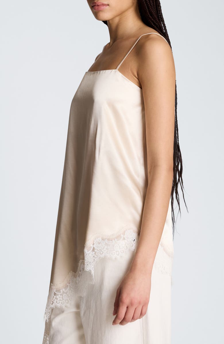 Kenneth Cole Asymmetric Hem Satin Camisole, Alternate, color, Oyster
