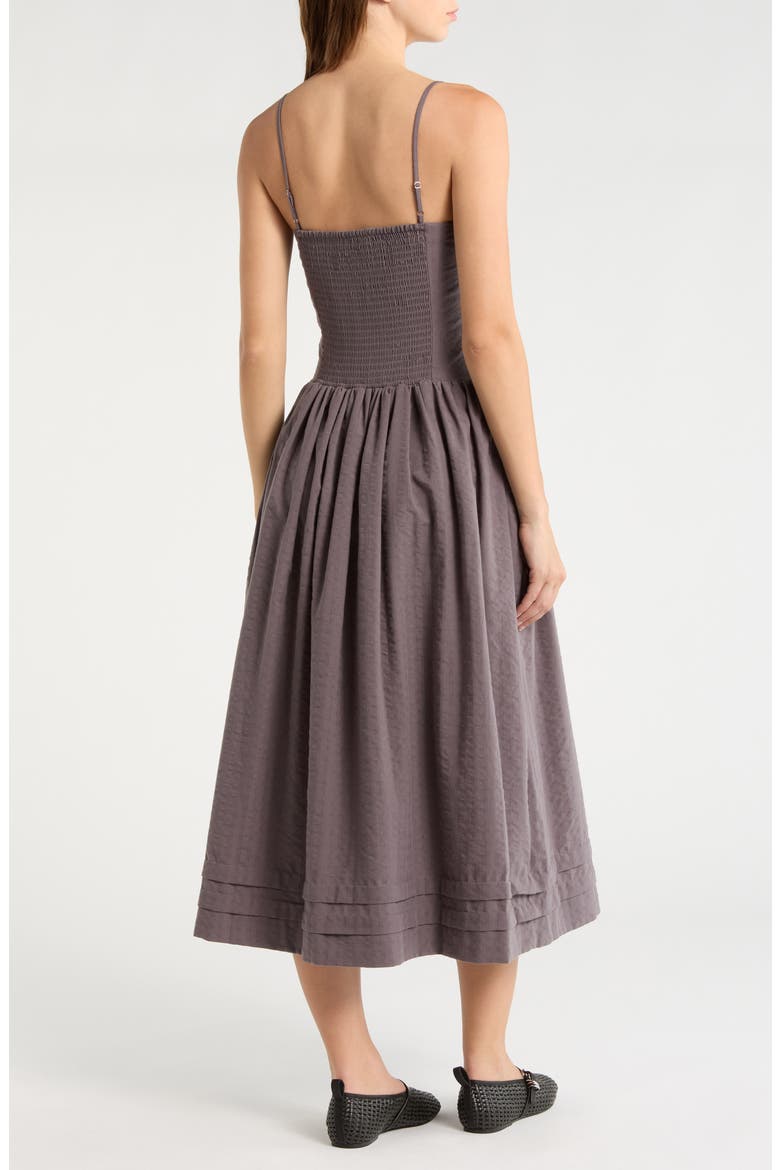 Pricilla Cotton Seersucker Sundress, Alternate, color, DUSTY MAUVE