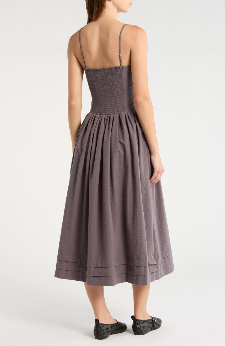 rag & bone Pricilla Cotton Seersucker Sundress, Alternate, color, Dusty Mauve