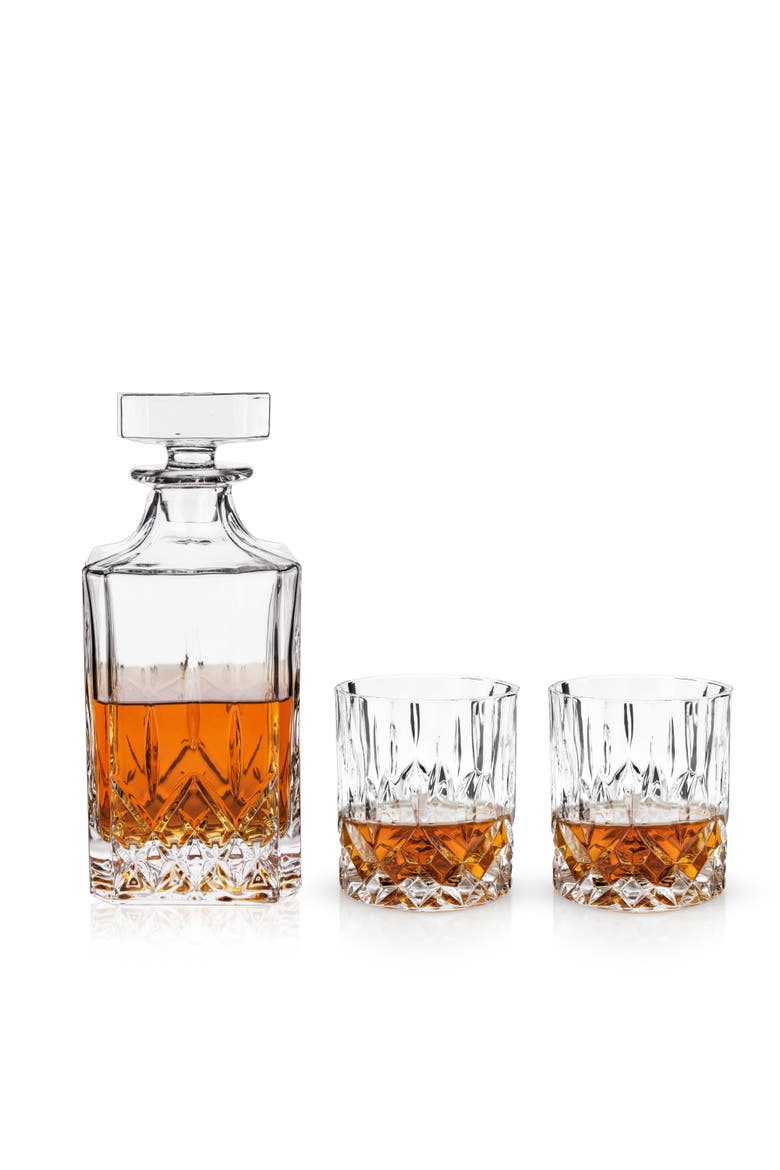 Admiral Crystal 3-Piece Decanter & Tumbler Set, Alternate, color, Clear