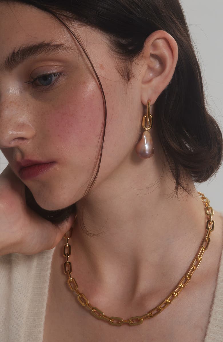 Lady Grey Octagon Chain Necklace, Alternate, color, Gold