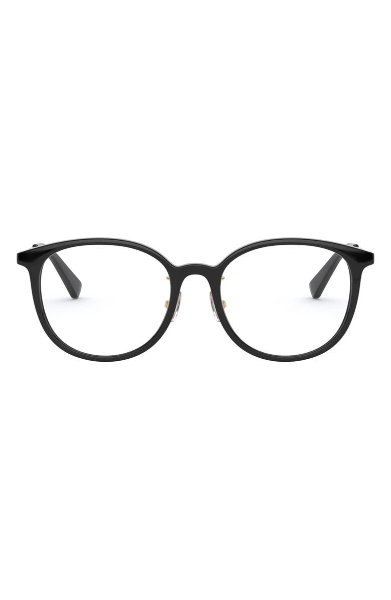COACH 53mm Round Optical Glasses, Main, color, 