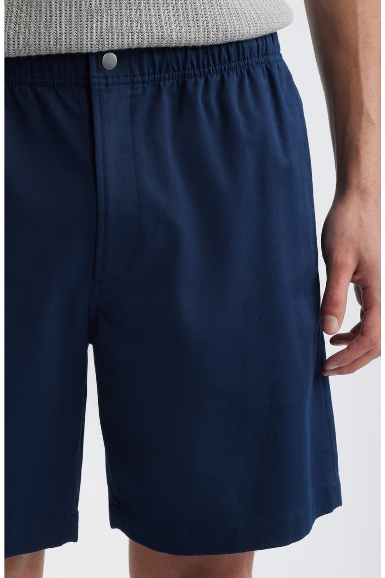 Easy Elastic Waist Cotton Shorts, Alternate, color, BALTIC - XHX
