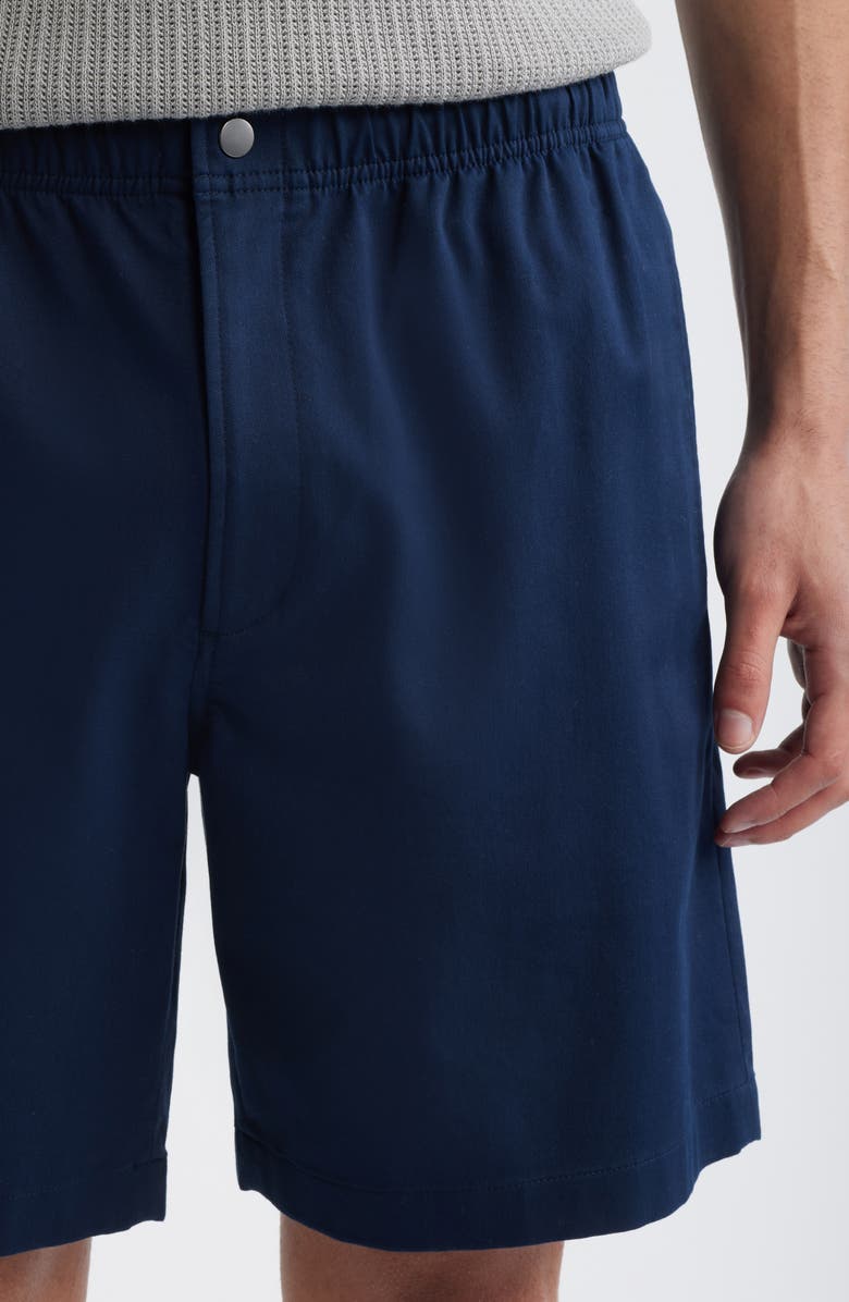 Theory Easy Elastic Waist Cotton Shorts, Alternate, color, Baltic - Xhx