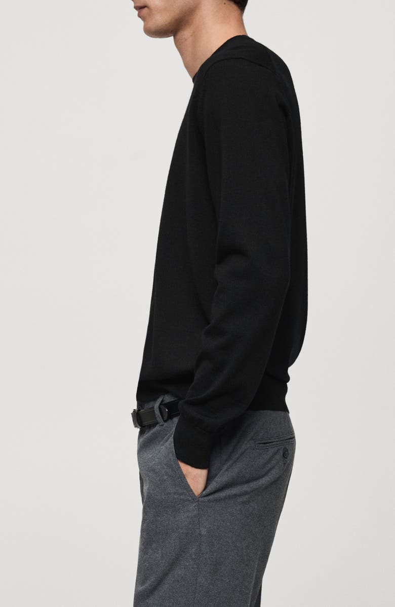 MANGO Wool Crewneck Sweater, Alternate, color, 