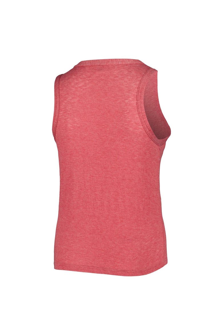 Women's Soft as a Grape Red Washington Nationals Plus Size High Neck Tri-Blend Tank Top, Alternate, color, Red