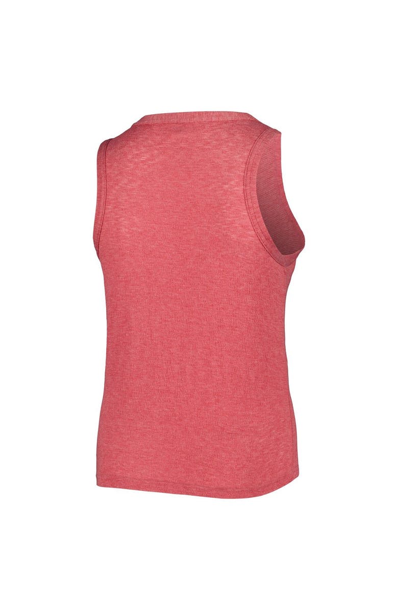 SOFT AS A GRAPE Women's Soft as a Grape Red Washington Nationals Plus Size High Neck Tri-Blend Tank Top, Alternate, color, Red