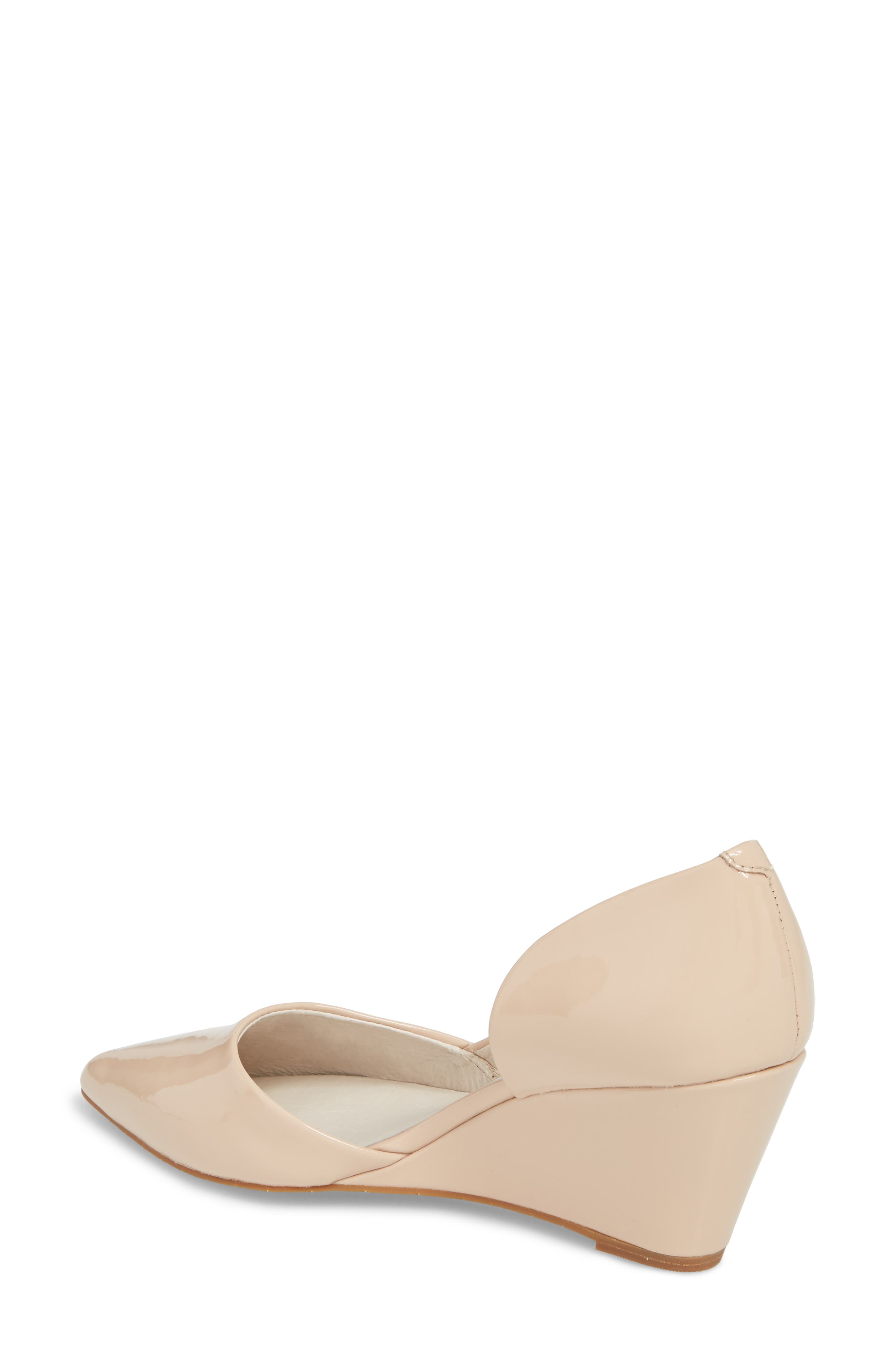 Kenneth Cole New York 'Ellis' Half d'Orsay Wedge Pump, Alternate, color, Nude