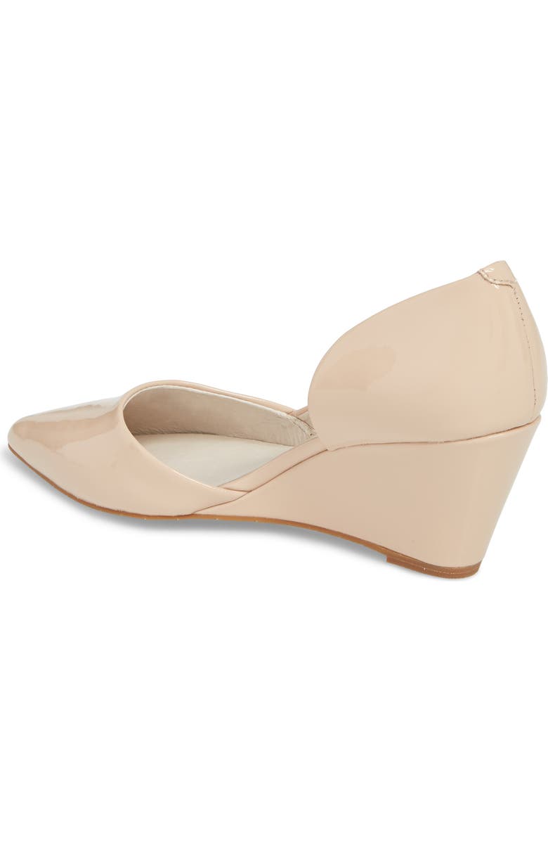Kenneth Cole New York 'Ellis' Half d'Orsay Wedge Pump, Alternate, color, Nude