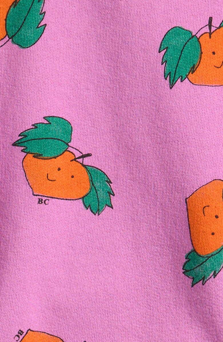 Bobo Choses Kids' Tangerine Print Crop Sweatshirt, Alternate, color, Purple